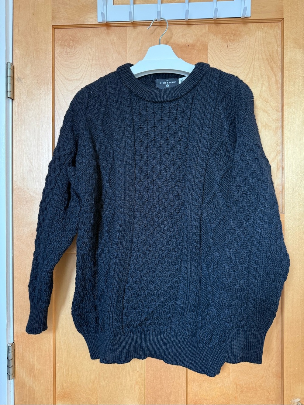 100% wool The Irish Store black fisherman sweater